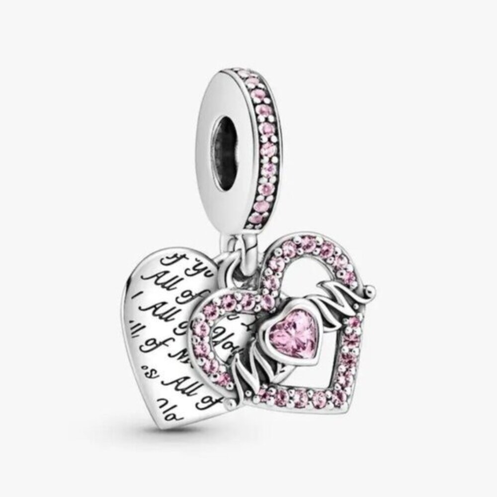 Pandora Heart & Mom Dangle Charm